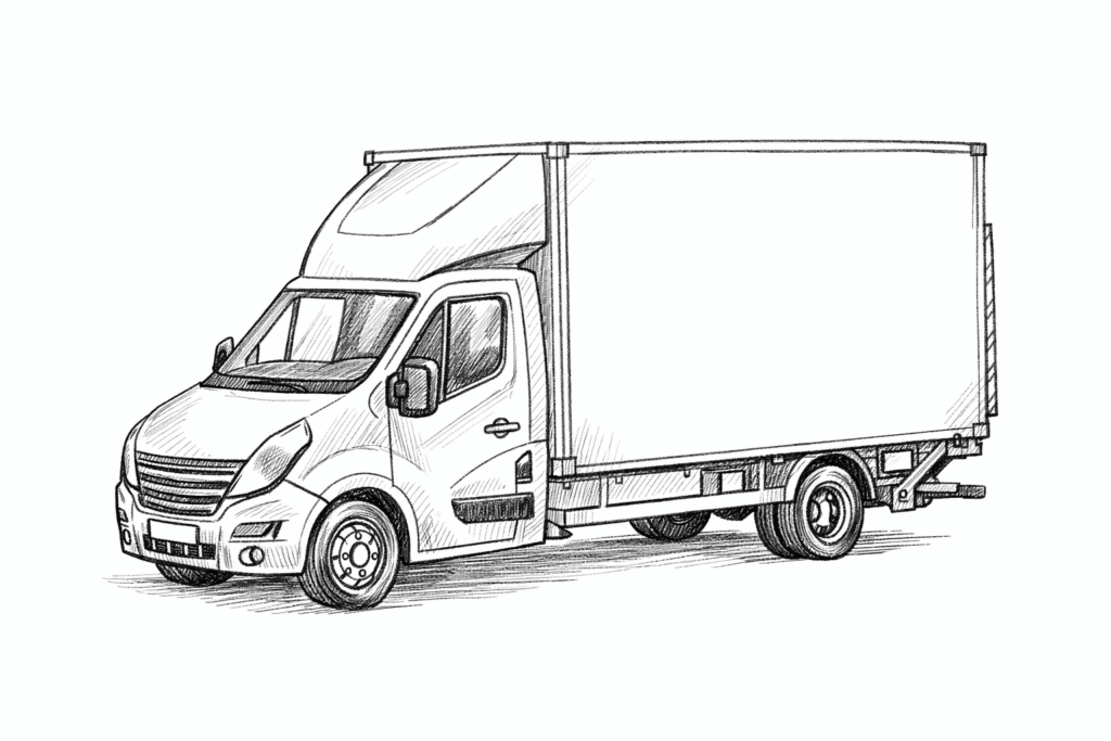 Kastenwagen mit Hebebühne - Lieferwagen